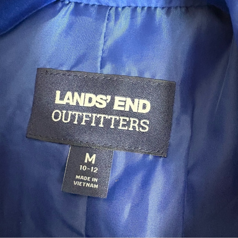 LANDS’ END Vibrant Blue Outerwear Puffer Vest in Size Medium (10-12) — WOW!!! - Picture 5 of 10